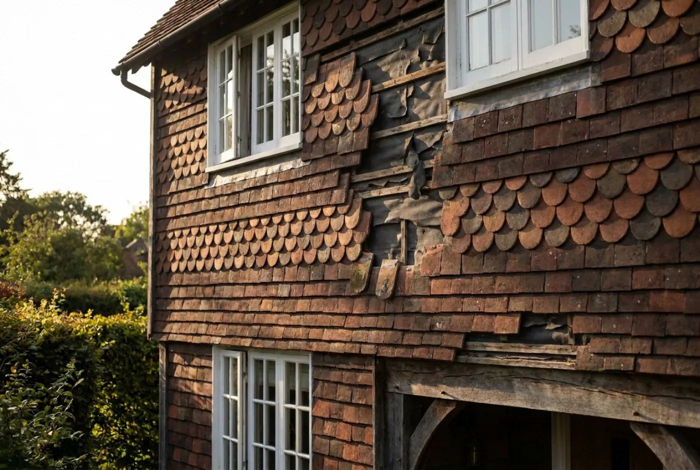 Before: Before: cladding & tile hanging needed