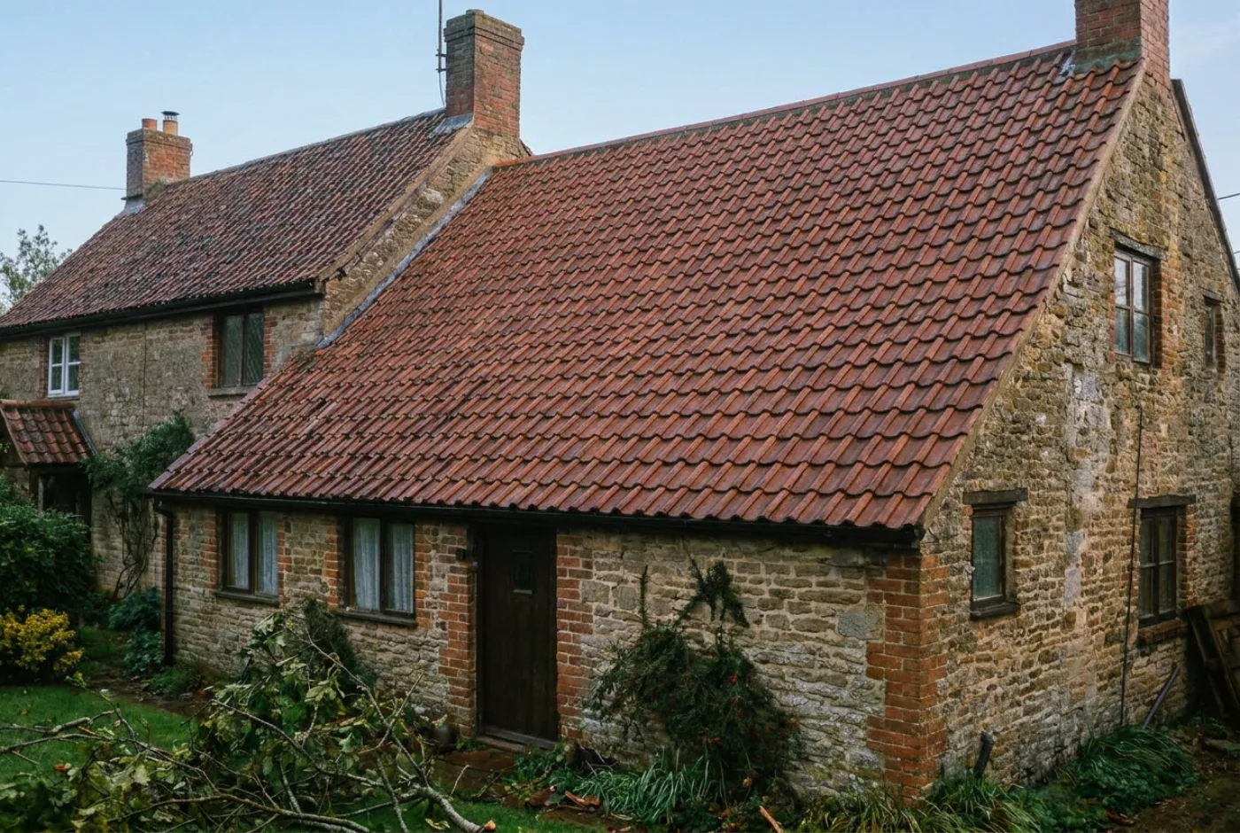 After: After: storm damage & emergency repairs completed